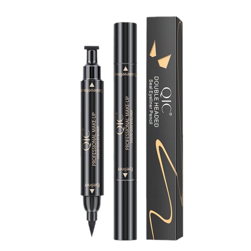 Liquid 2 in 1 Double Head Eyes Black Liquid Eyeliner Oem Pencil Custom Logo Natural Magic Makeup Waterproof Eyeliner Stamp