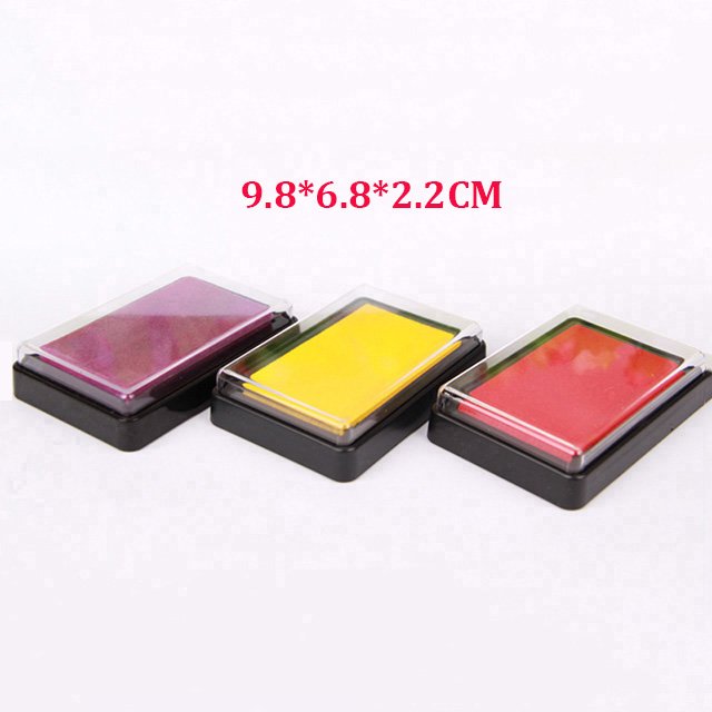 9.8*6.8cm Inkpad Craft Oil Refill DIY Ink Pads for Rubber Stamps Fabric Scrapbook Wedding Decor Fingerprint Ink Stamp Pad
