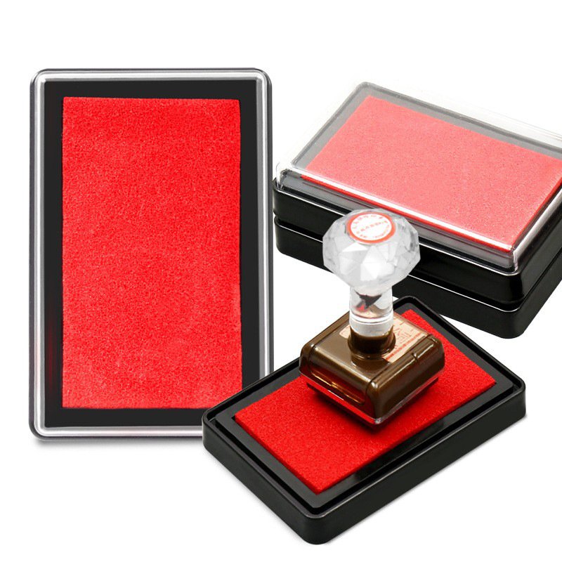 9.8*6.8cm Inkpad Craft Oil Refill DIY Ink Pads for Rubber Stamps Fabric Scrapbook Wedding Decor Fingerprint Ink Stamp Pad