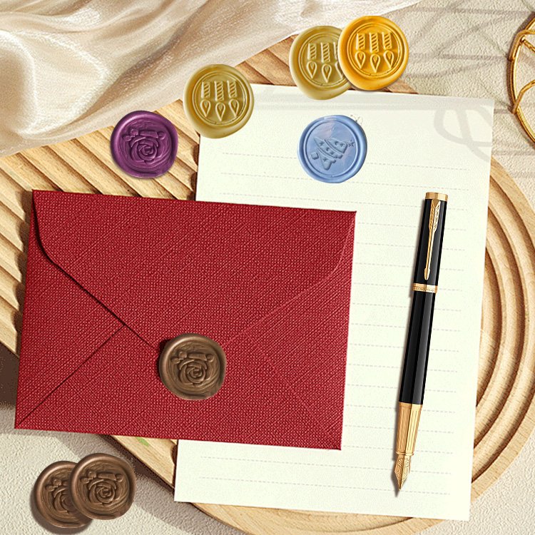 Custom invitations wedding invitation card LOGO Wax Stamp Self Adhesive Sealing Wax Stickers For Packing Decorate