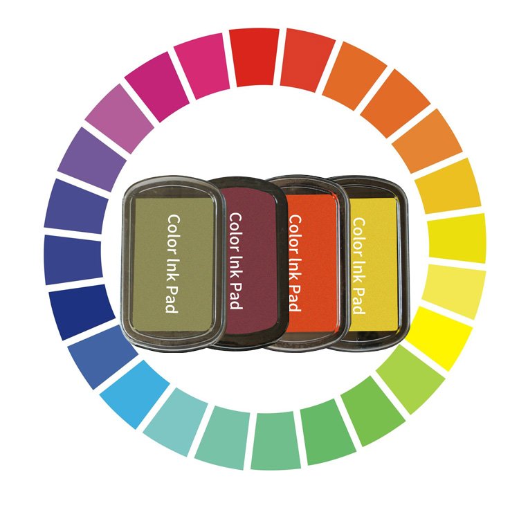 12pcs Multi-colored Ink Pads block Stamp Pads for Stamping DIY Craft Cards DIY Ink Pad Set