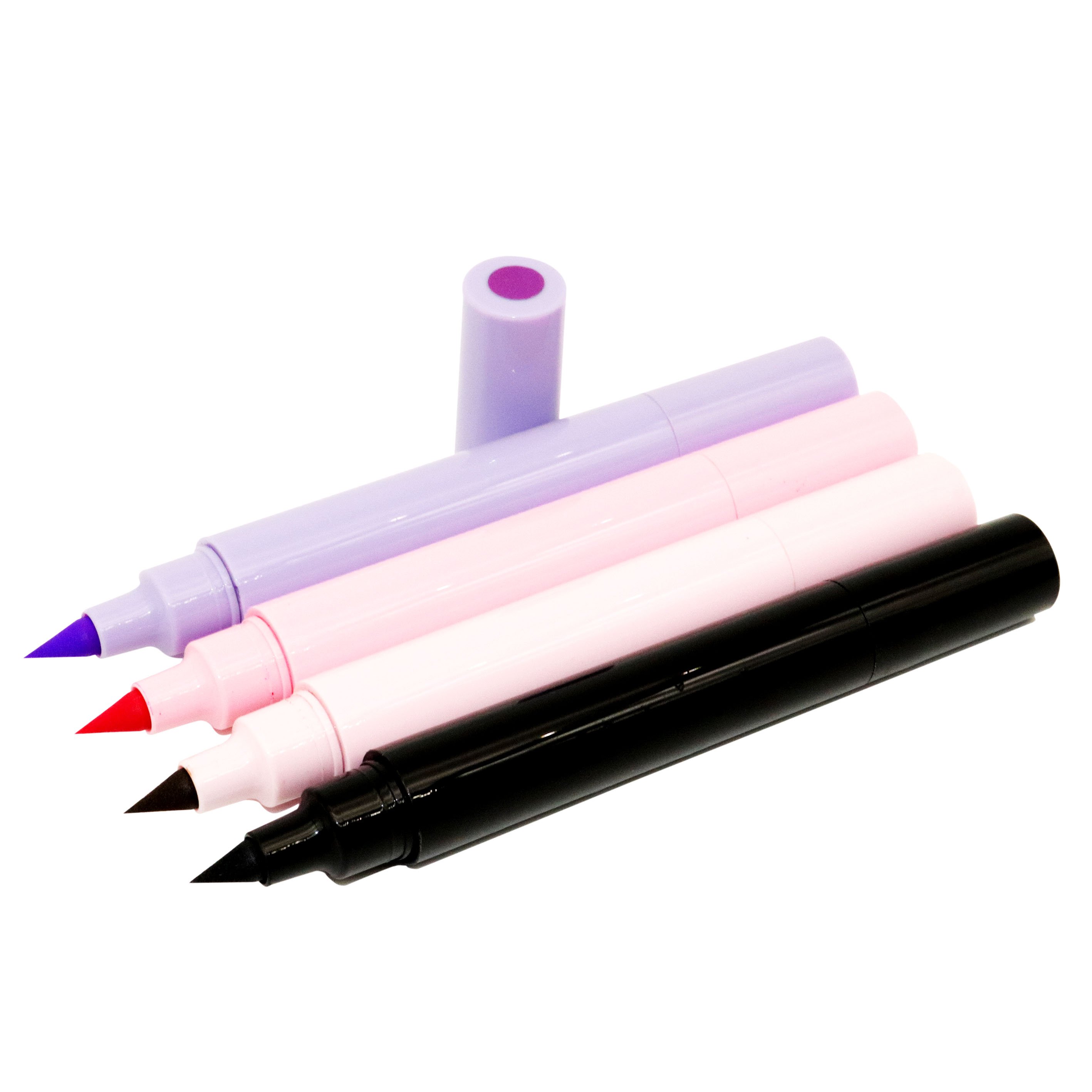 Custom logo vegan seal liquid eyeliner waterproof double head eye liner liquid eraser eyeliner makeup remover pen