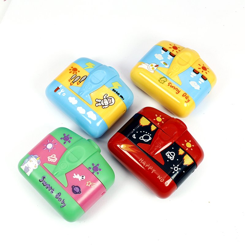 Double sided textile fabric stamp white and black ink double side kids name stamp