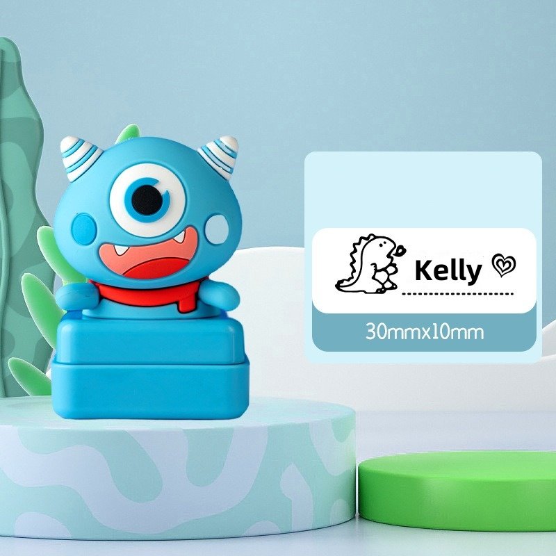 Personalized Toy Flash Stamps Cartoon Name Stamps for Clothing Kids