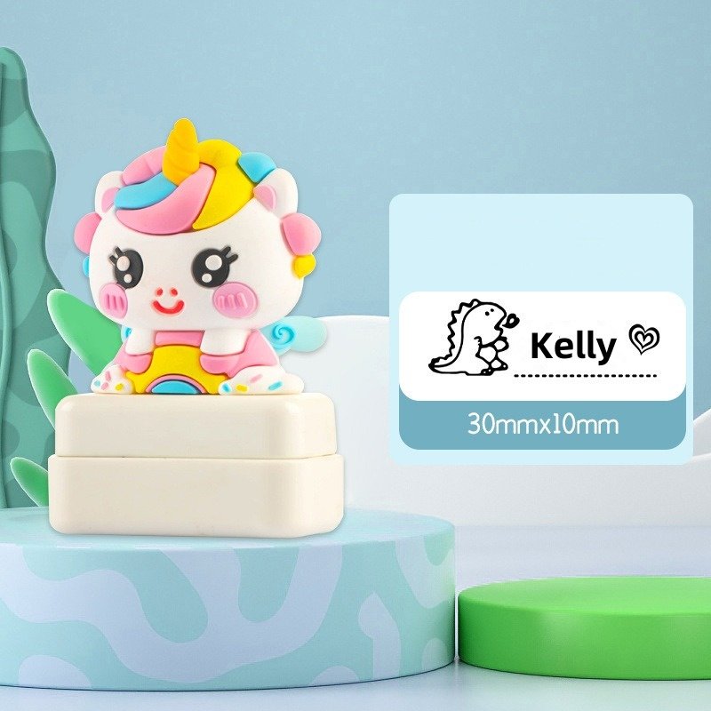 Personalized Toy Flash Stamps Cartoon Name Stamps for Clothing Kids