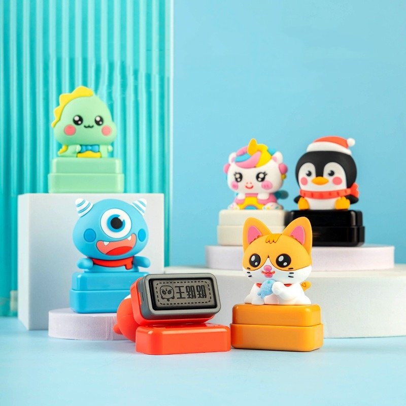 Personalized Toy Flash Stamps Cartoon Name Stamps for Clothing Kids