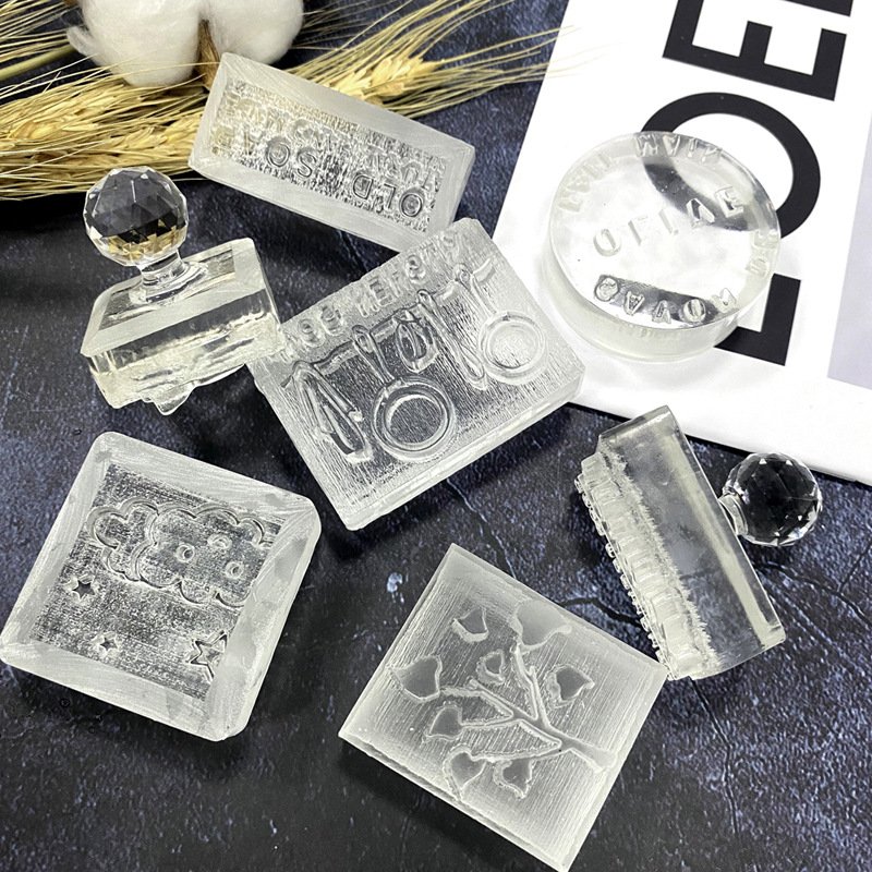 Customized square soap stamp factory wholesale DIY Gift Custom Stamp for soap