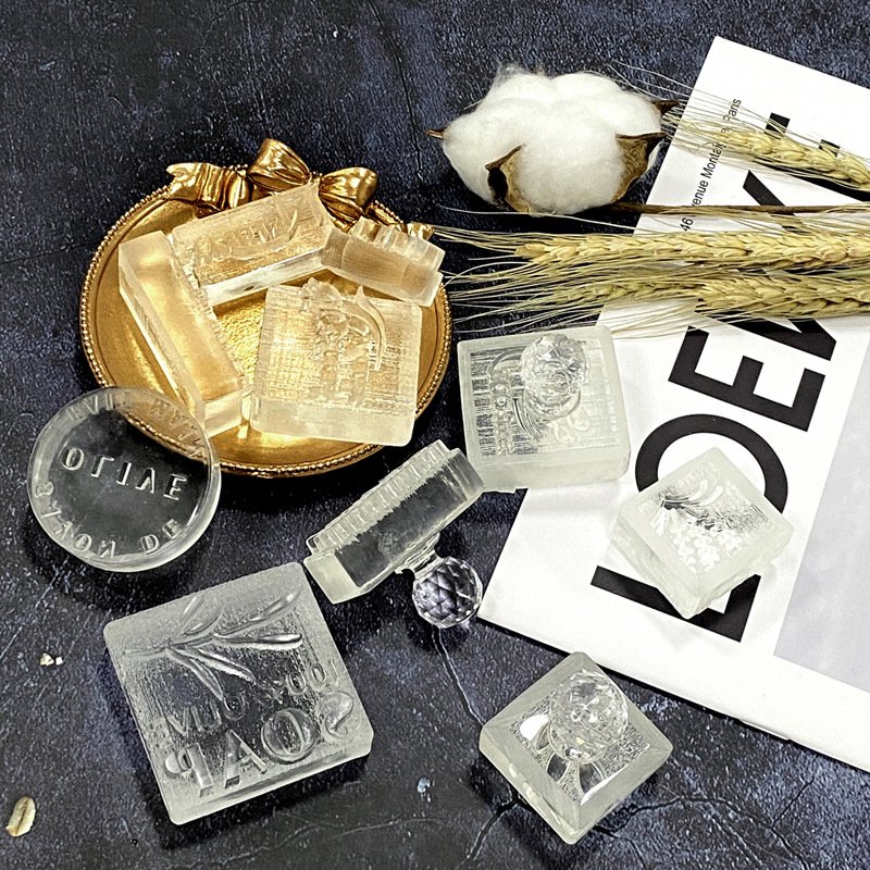 Customized square soap stamp factory wholesale DIY Gift Custom Stamp for soap
