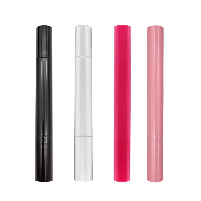 Wholesale custom private label no logo factory pink color liquid eyeliner pen stamp 2 in 1 eyeliner stamp eraser pencil