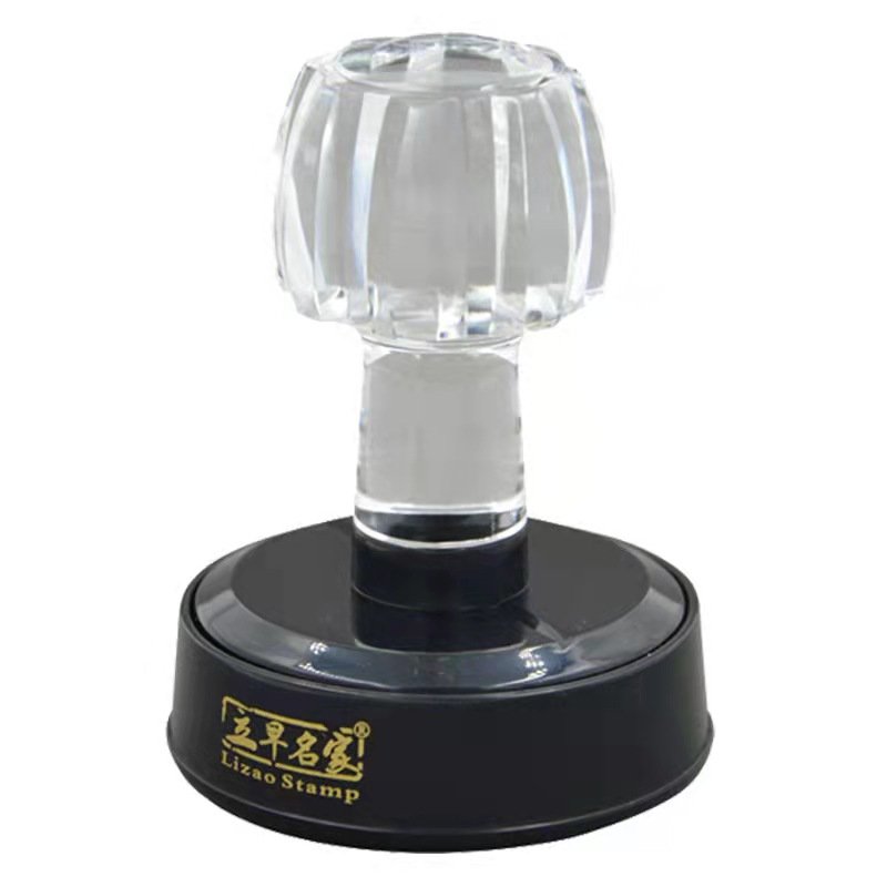 factory direct sale round square oval rectangle lizao flash stamp crystal stamp