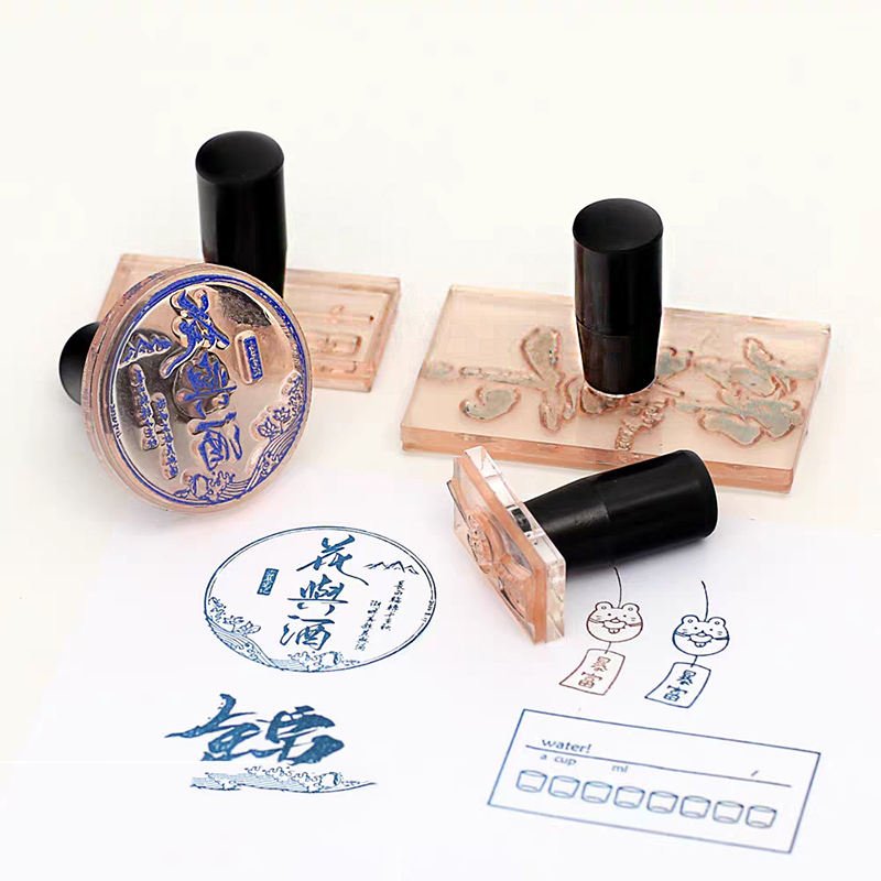 Big logo stamp custom acrylic stamp personalized design acrylic custom big logo stamp