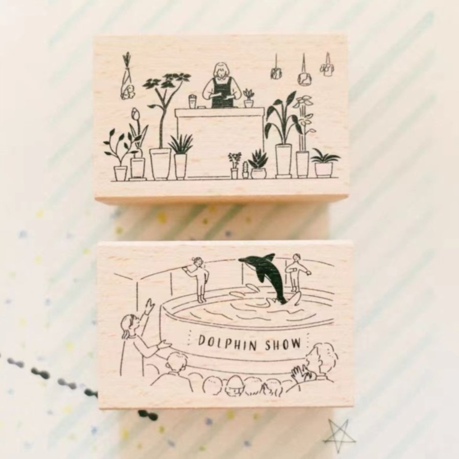 Wholesale Rectangular DIY Crafts Scrapbooking Office Wooden Custom Embossing Logo Wood Stamp