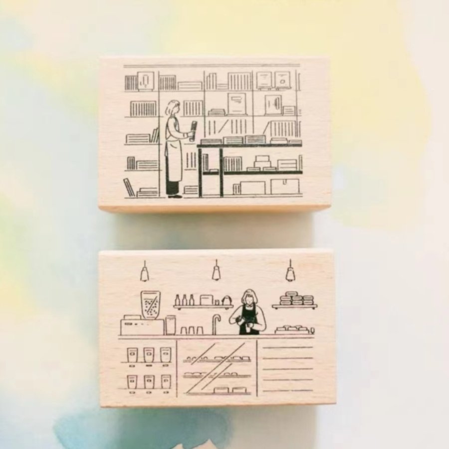 Wholesale Rectangular DIY Crafts Scrapbooking Office Wooden Custom Embossing Logo Wood Stamp