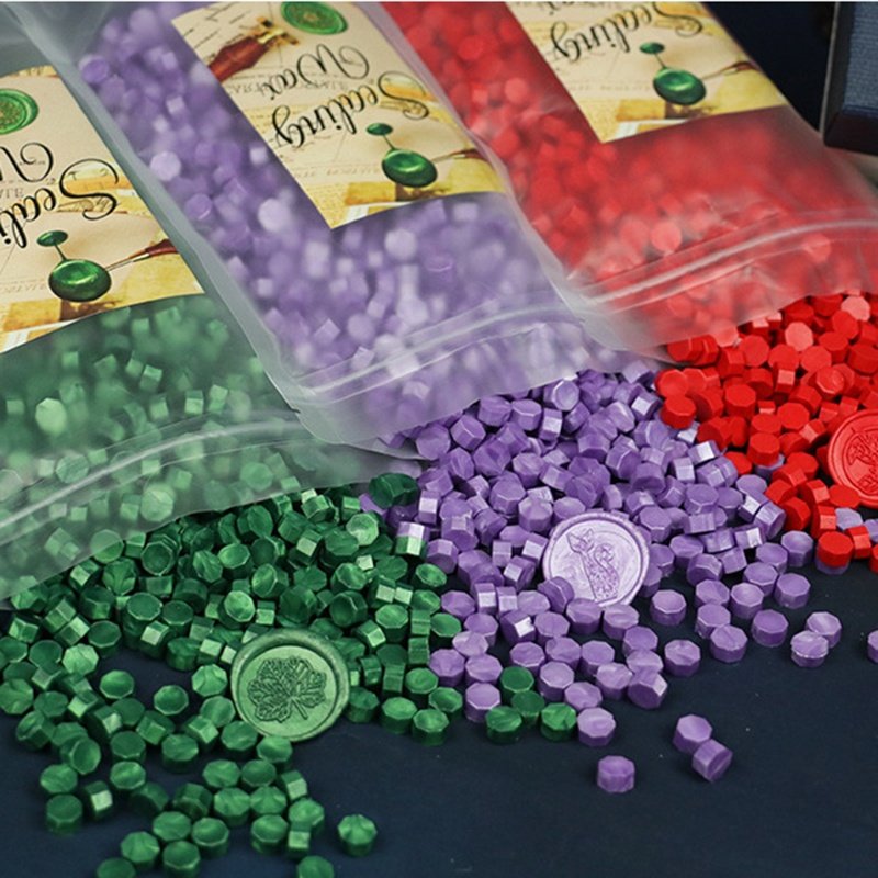 130Colors High Quality 500G Octagonal Wax Seal Beads Vintage Envelope Sealing Wax Stamp