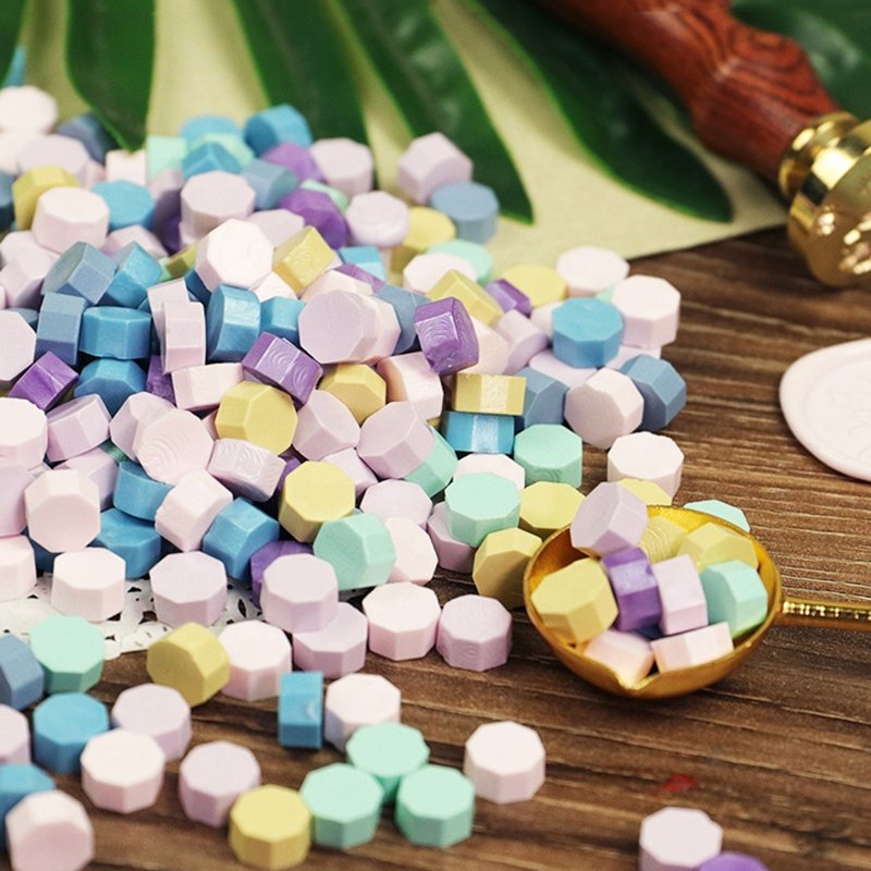 130Colors High Quality 500G Octagonal Wax Seal Beads Vintage Envelope Sealing Wax Stamp