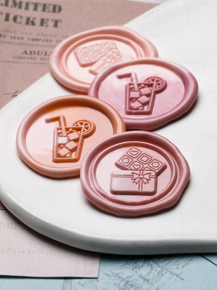 Afternoon Tea Series Stamp Metal Printing Embossed Stamp Head Invitation Letter Envelope Manufacturer Wholesale