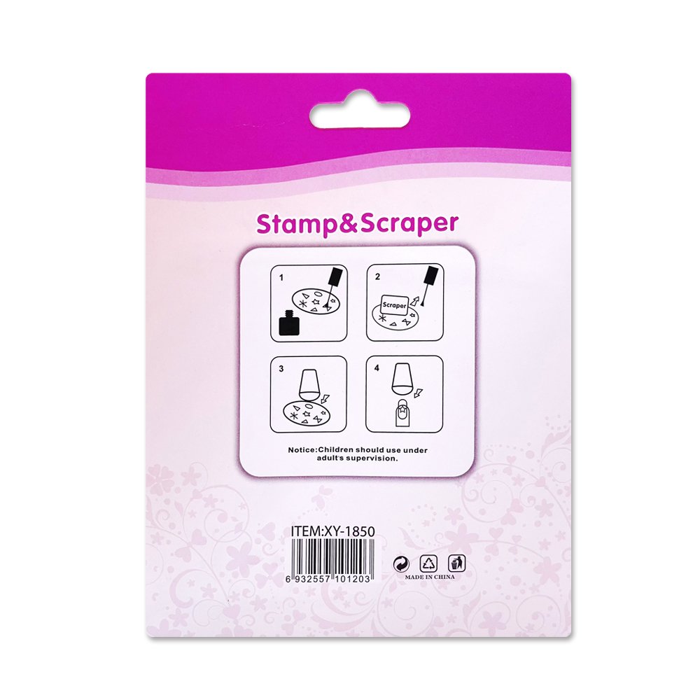 Transparent Nails Silicone Stamp DIY Beauty Nail Art Tools Scraper Manicure Plate for Women's Transfer Stamping