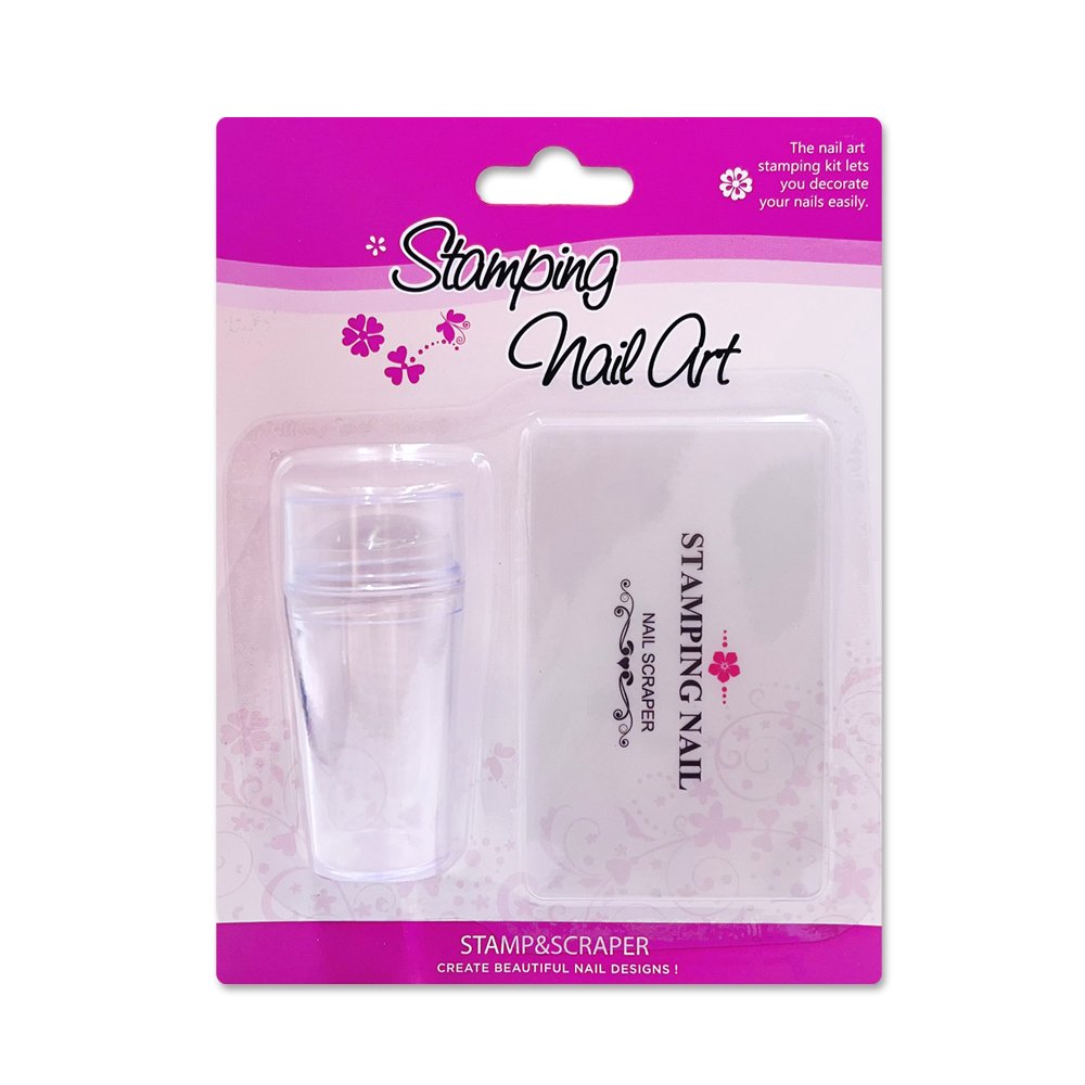Transparent Nails Silicone Stamp DIY Beauty Nail Art Tools Scraper Manicure Plate for Women's Transfer Stamping