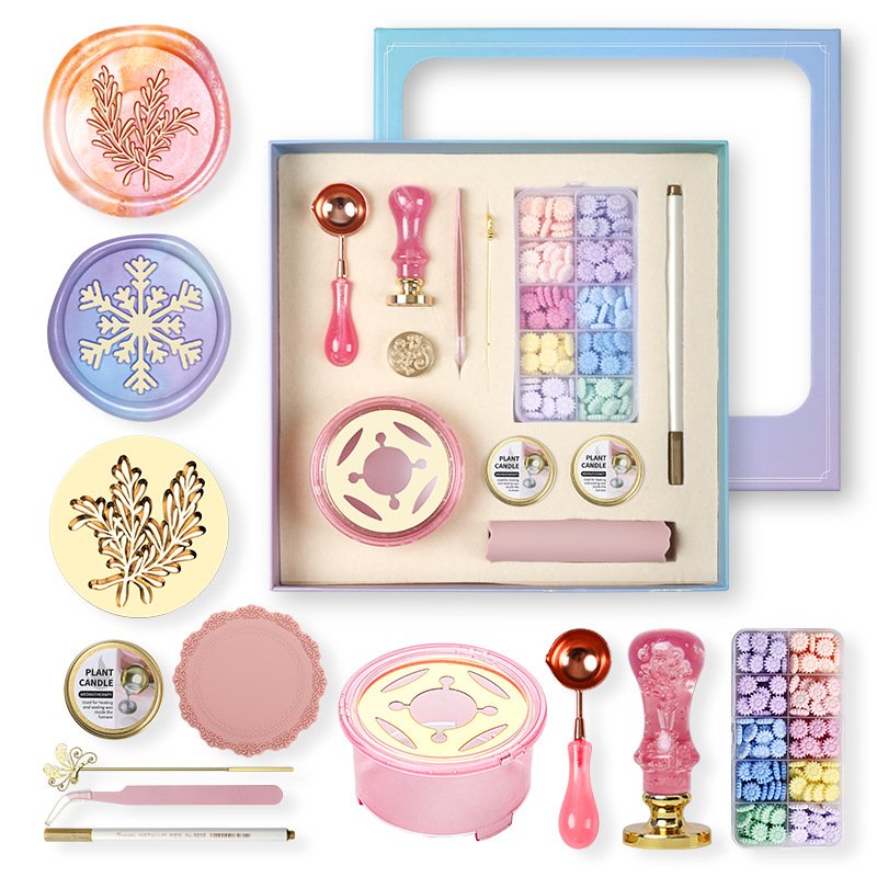 New Bubble Gift Box Transparent Skylight Beginner's Complete Tool Set Fire Paint Seal Wax Particle Seal Head Furnace Set