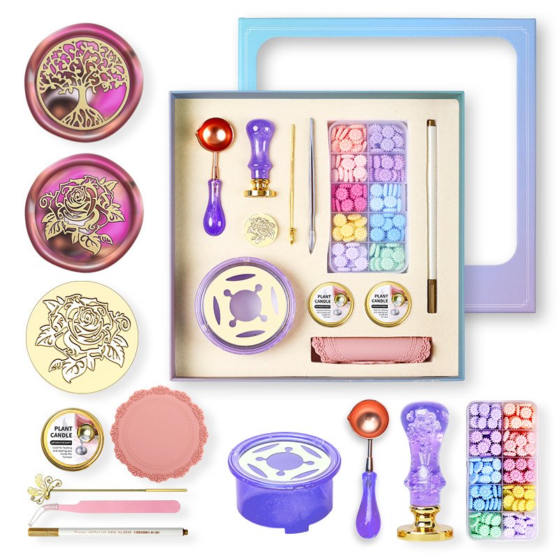 New Bubble Gift Box Transparent Skylight Beginner's Complete Tool Set Fire Paint Seal Wax Particle Seal Head Furnace Set