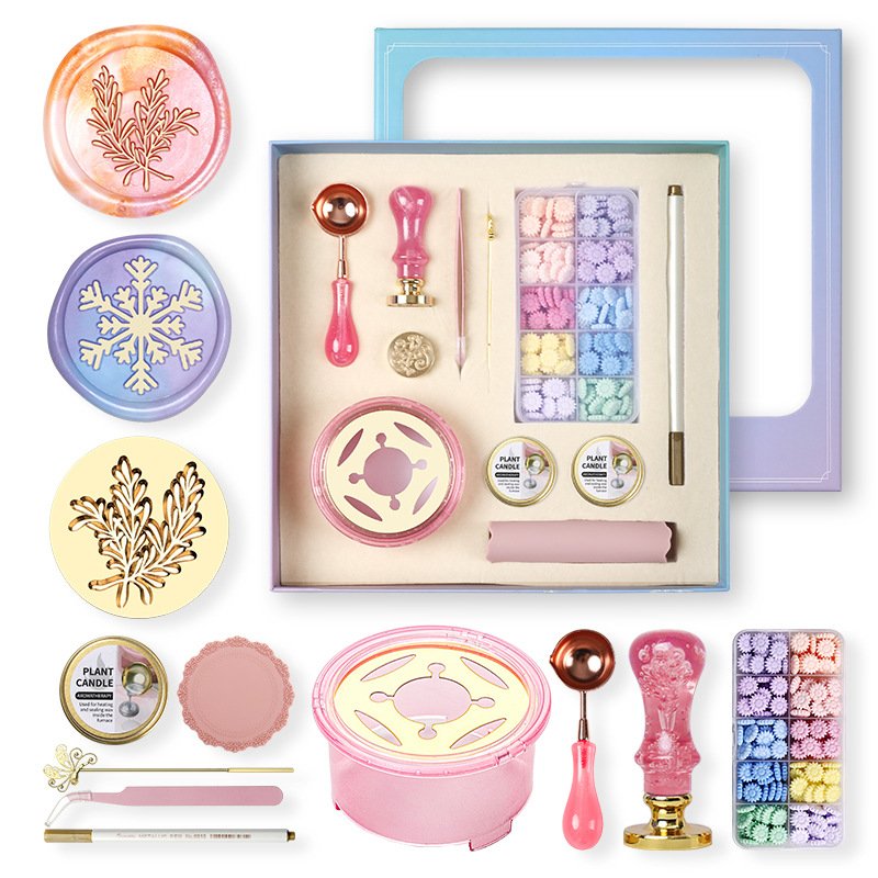New Bubble Gift Box Transparent Skylight Beginner's Complete Tool Set Fire Paint Seal Wax Particle Seal Head Furnace Set