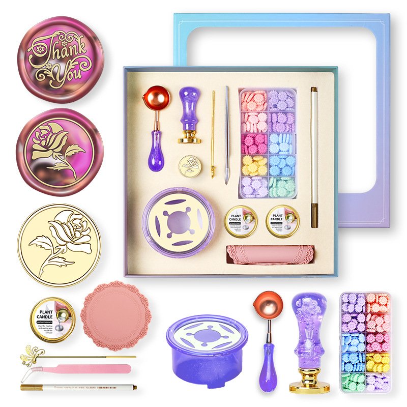 New Bubble Gift Box Transparent Skylight Beginner's Complete Tool Set Fire Paint Seal Wax Particle Seal Head Furnace Set