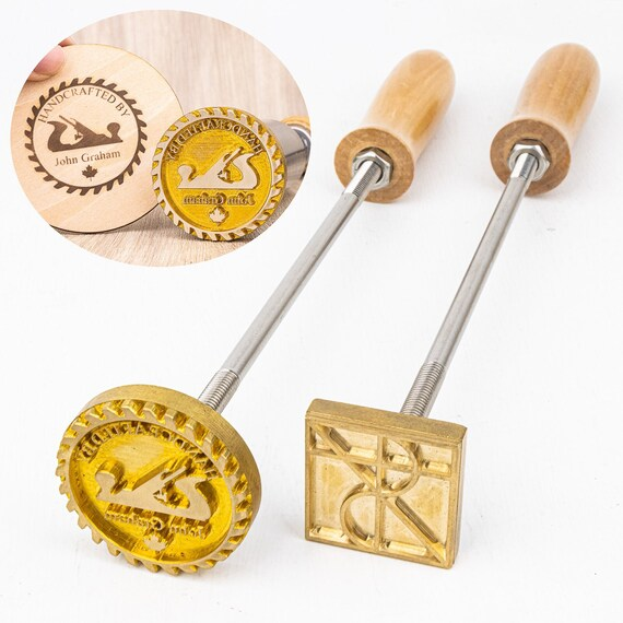 OEM brass soap stamp bar ice stamp Customized logo DIY gift Personalize Branding Iron Replaceable Head Grilling Tools and STAMP
