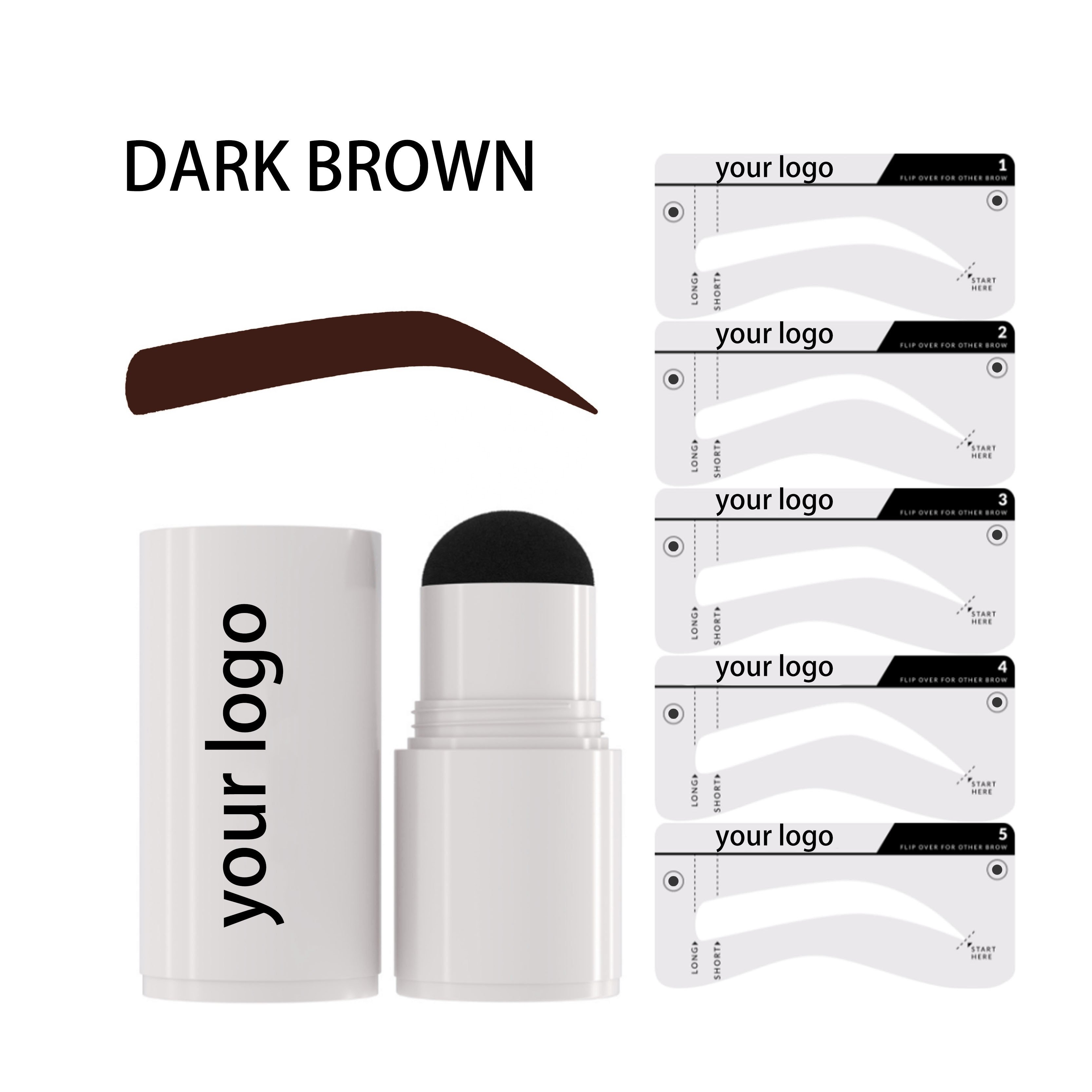 2024 Wholesale News Cream Eyebrow Stamp Eyebrow Stencil Stamp Kit With Private Label