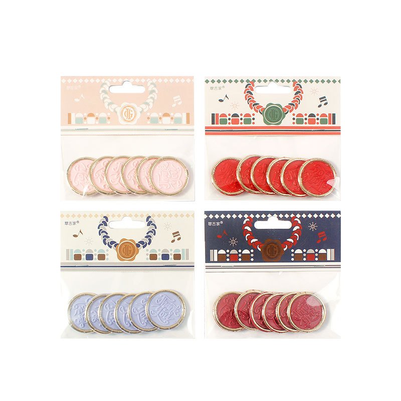 Wholesale Hot Sale Customized Logo 3M Self Adhesive Wedding Wax Seals Stamp Stickers