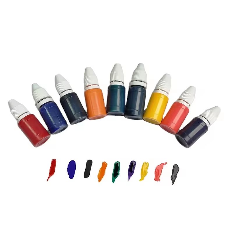 White Stamp Ink Color 10ml 1000ml Bottled Textile Self Inking Stamp Seal Refill Oil Fabric Stamp Ink For Clothes Fabric