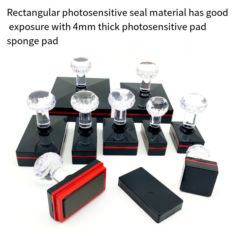 JPS OEM Sellos Personalizados Logo Stamp Small Business Rectangular Photosensitive Material Stamp