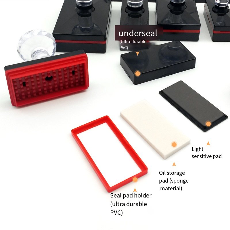 JPS OEM Sellos Personalizados Logo Stamp Small Business Rectangular Photosensitive Material Stamp
