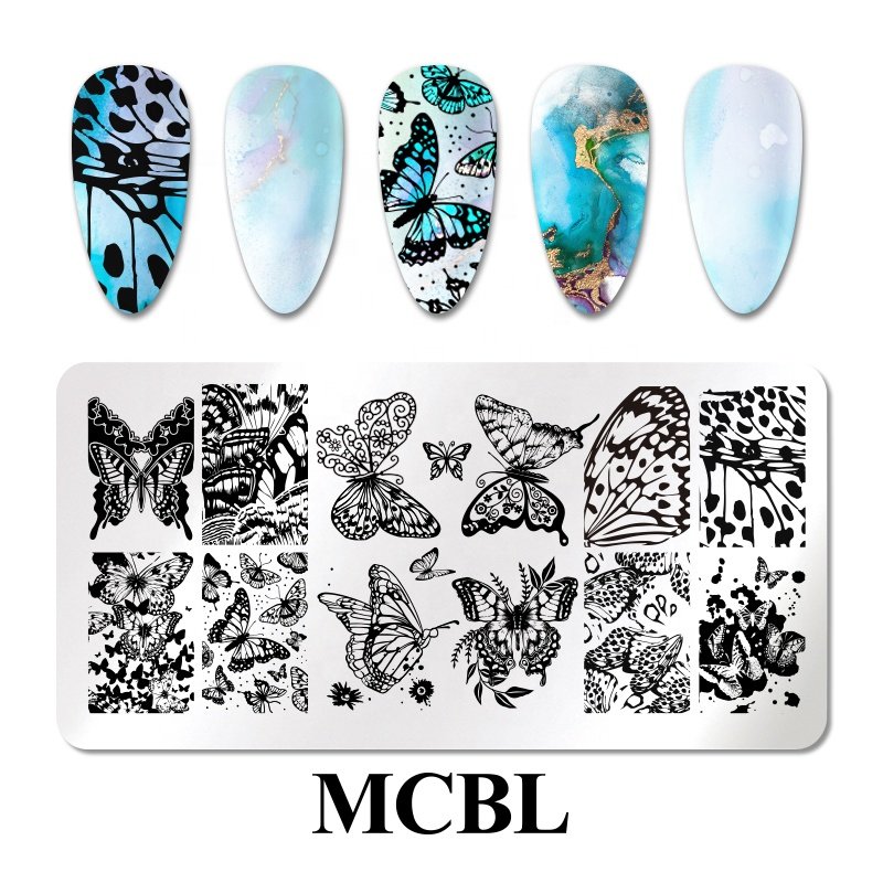 Guangzhou Direct Shipment Manicure Tool Kit with Stainless Steel Nail Stamping Plate and Nail Art Accessories