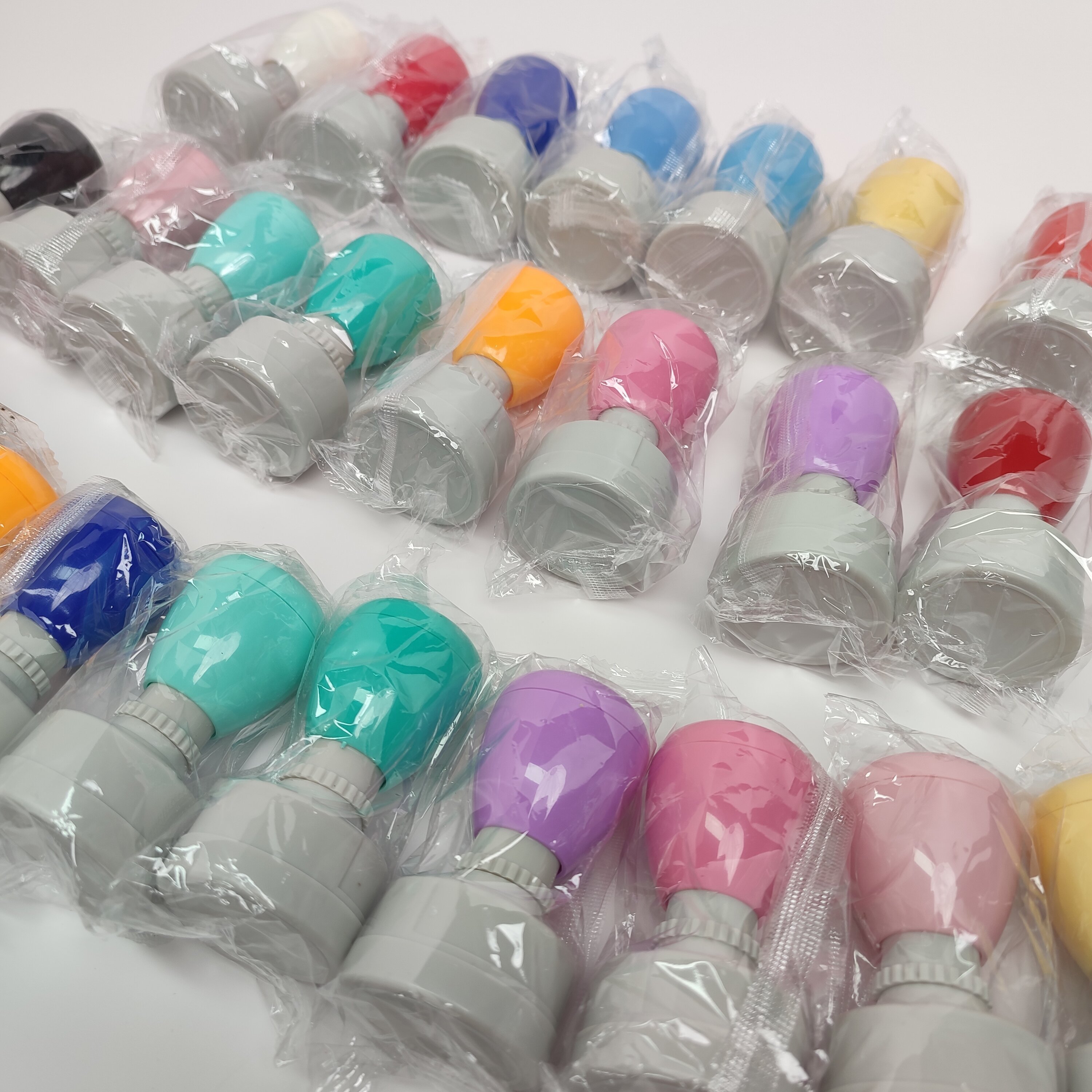 High Quality Soft Color HA Round 30mm Flash Stamp Custom Reward Teacher Stamps Personalised