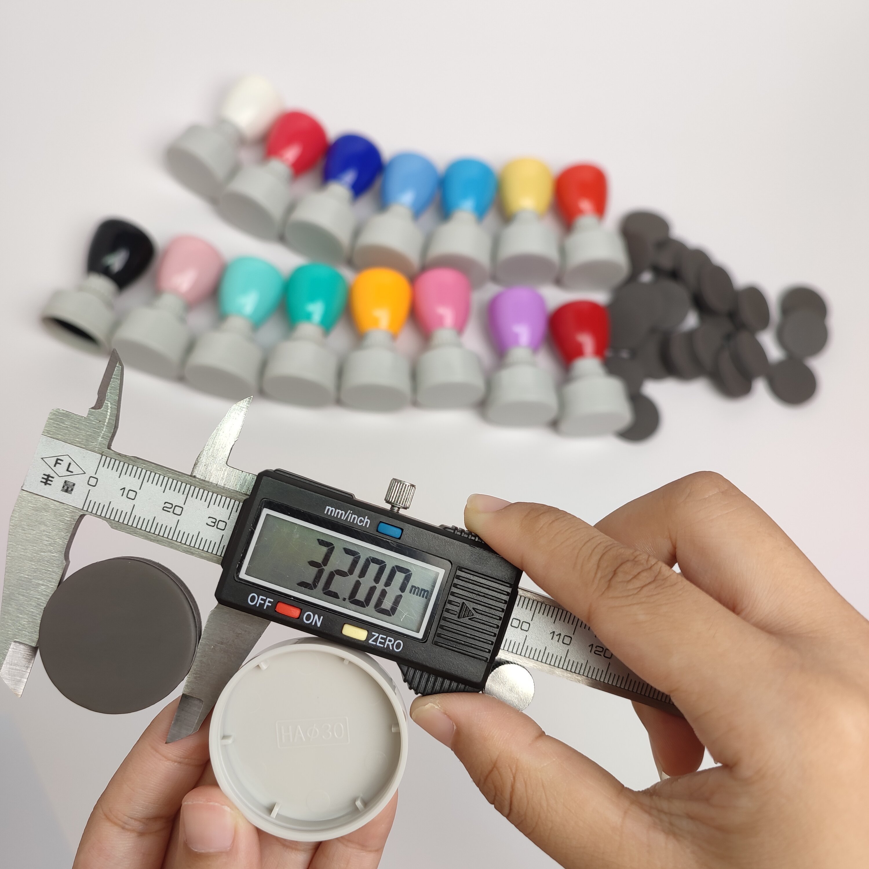 High Quality Soft Color HA Round 30mm Flash Stamp Custom Reward Teacher Stamps Personalised