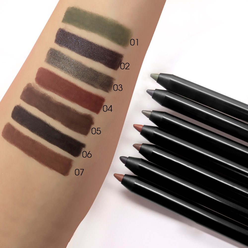 Private Label Soft Smoothy Eyeliner Gel Pencil 7 Colors Sweat Resistant Liner Eye Waterproof Cream Crayon Eyeliner Pencil