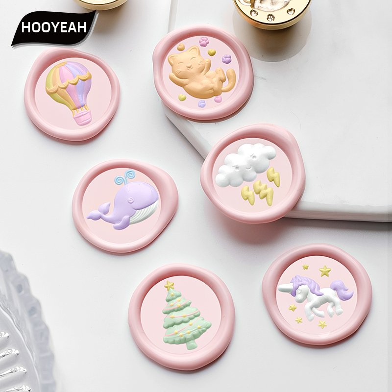 Simple and Cute Cartoon Series Stamp 2.2cm Small Relief Pattern Seal Manufacturer