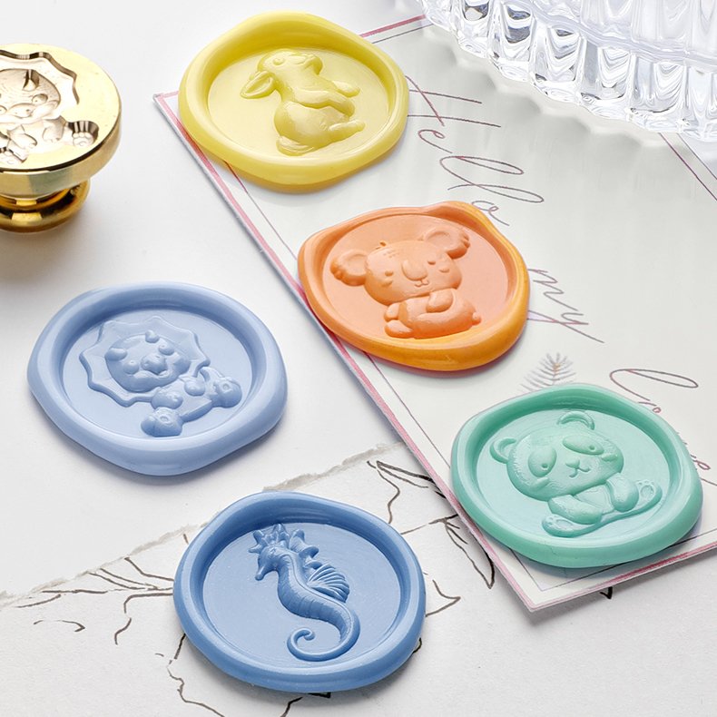 Simple and Cute Cartoon Series Stamp 2.2cm Small Relief Pattern Seal Manufacturer