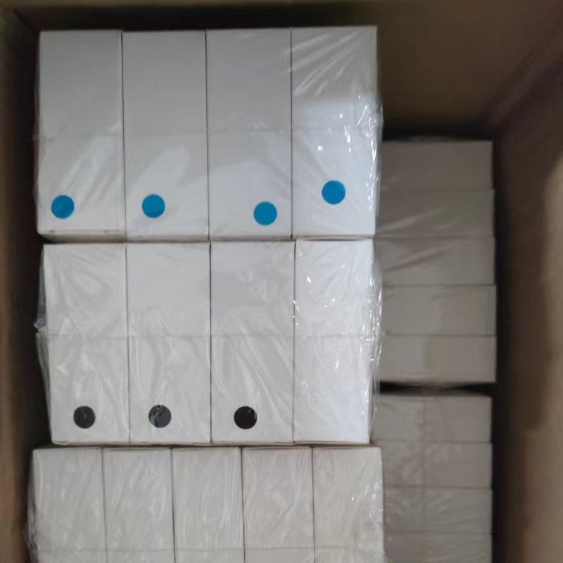 Free sample office use Round 30mm self inking plastic rubber stamp with blue ink pad