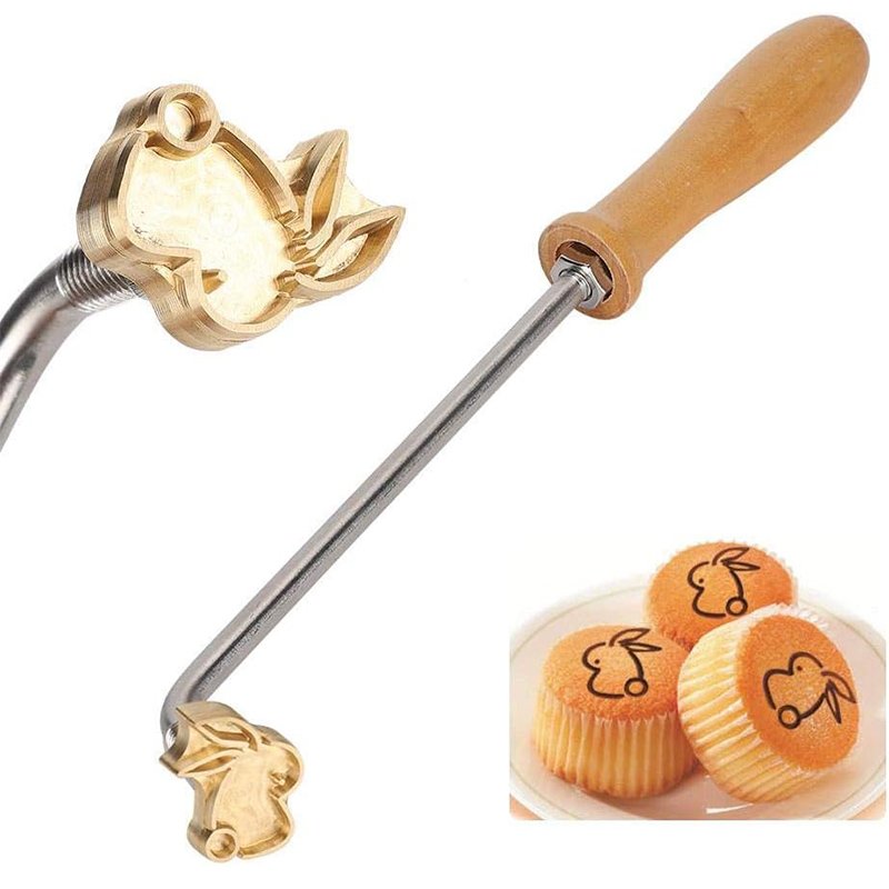 Custom Hamburg Branding Iron Stamp Hot sale Food Grade Brass Head Cake Branding Iron