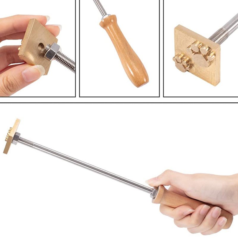 Custom Hamburg Branding Iron Stamp Hot sale Food Grade Brass Head Cake Branding Iron