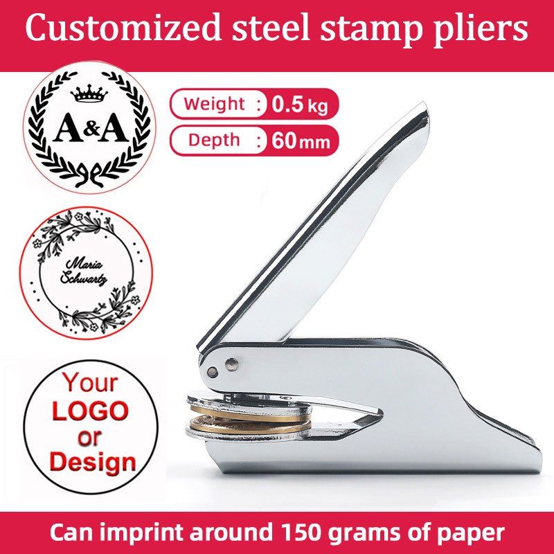 Embossed Stamp LOGO Custom Wedding Embosser Embossing Seal Customization for Letter Head Wedding Envelope Graduation Decora