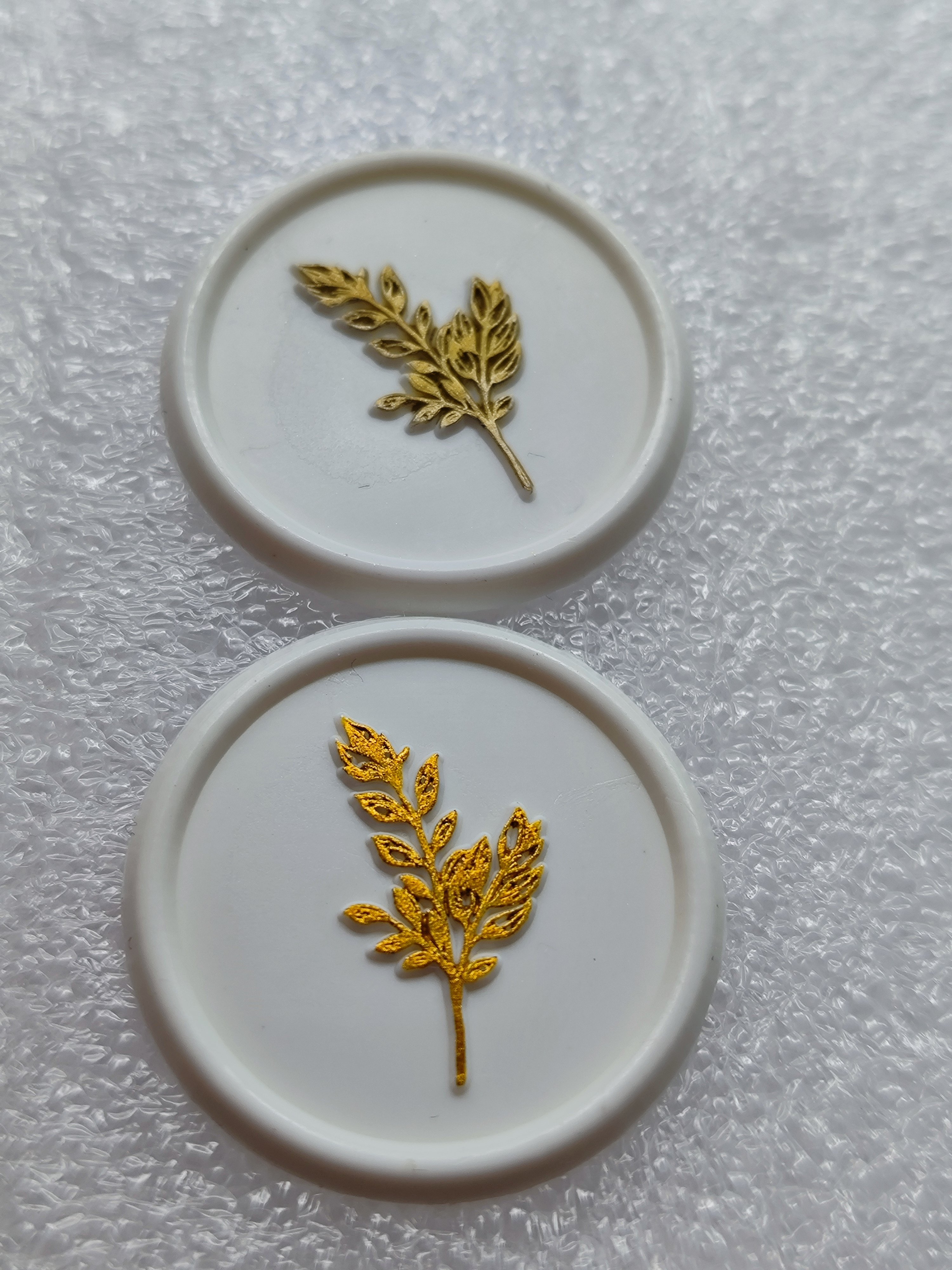 High Quality Hand Made Self Adhesive Glitter Golden Stickers Wax Embossed Seal Stickers
