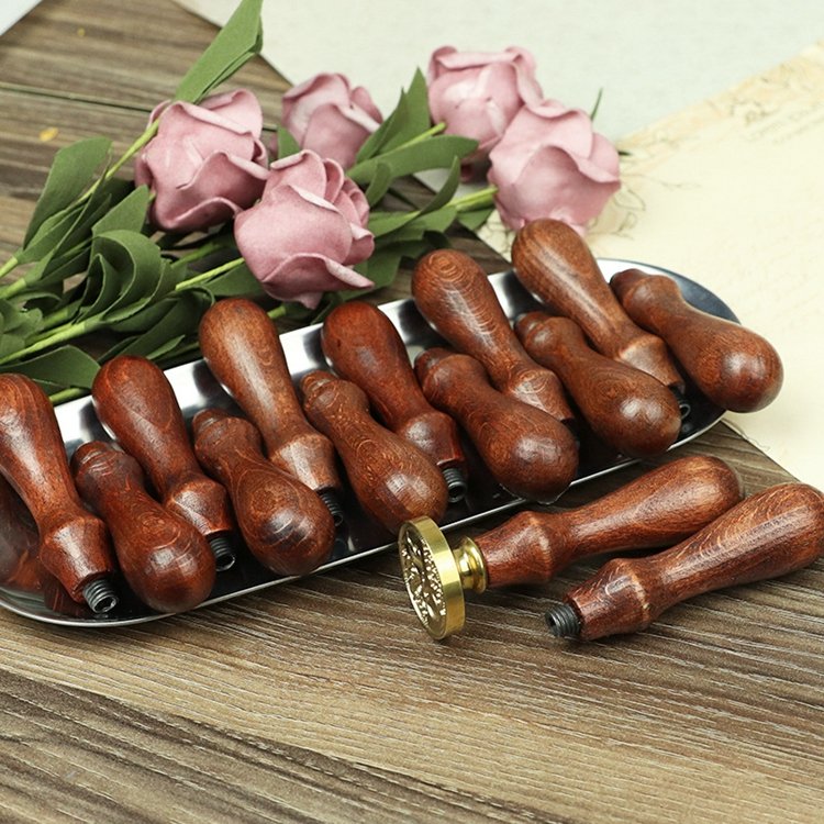 Seal Wax Stamp Wood Handle to Personnalised Standard Stamp DIY Beech Wooden Decoration Wholesale Price