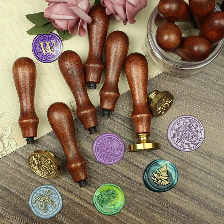 Seal Wax Stamp Wood Handle to Personnalised Standard Stamp DIY Beech Wooden Decoration Wholesale Price