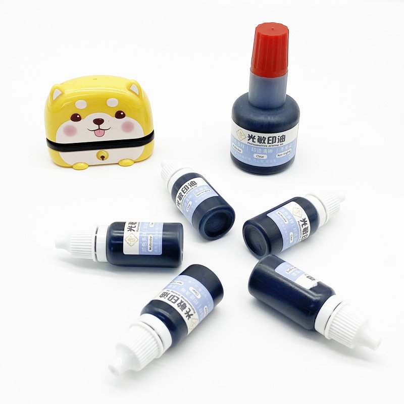 quality washable ink custom volume logo stamp pad refill ink textile fabric ink for flash stamp