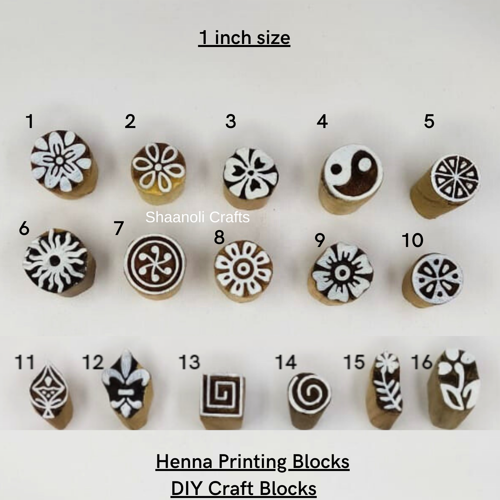 New Arrival Handmade Wooden Blocks Printing Henna Craft Paper Stamp Fabric Textile Printing Block Wood Carved Stamps