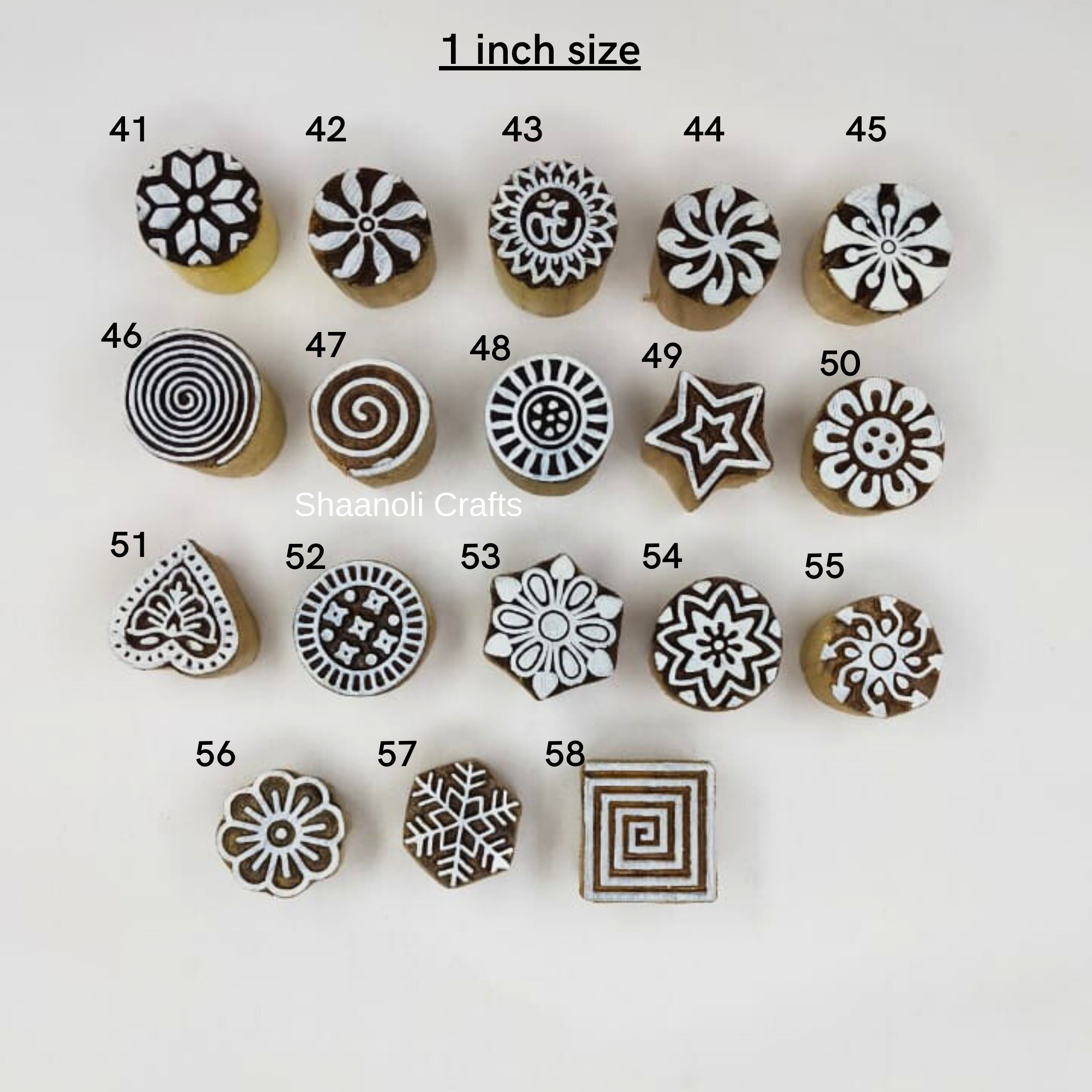 New Arrival Handmade Wooden Blocks Printing Henna Craft Paper Stamp Fabric Textile Printing Block Wood Carved Stamps