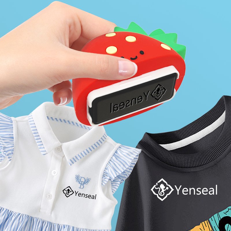 Custom kids flash stamp self-ink toy stamp for kids clothing permanent ink stamp