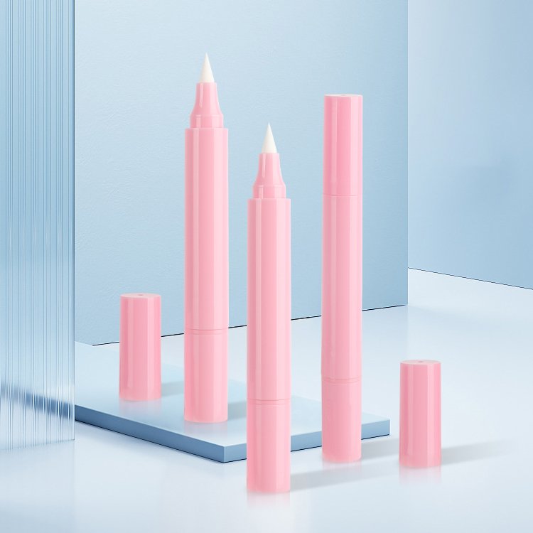 Customize color plastic tube cosmetic lip gloss brilliant pen packaging shell Makeup eyeliner glue pen eyeliner stamp